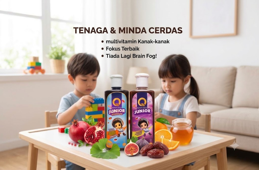 Qaseh Gold Junior kurma madu delima tin dan ginko biloba